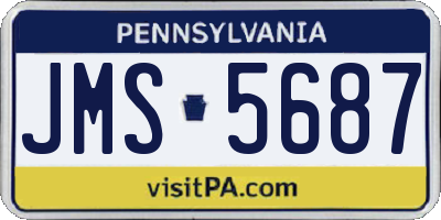 PA license plate JMS5687