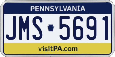 PA license plate JMS5691
