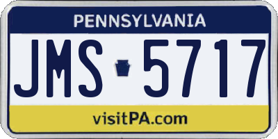 PA license plate JMS5717