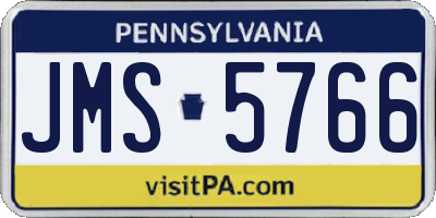 PA license plate JMS5766