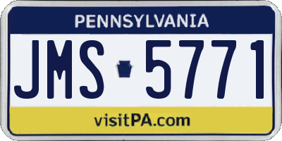 PA license plate JMS5771