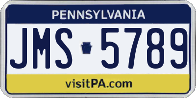 PA license plate JMS5789