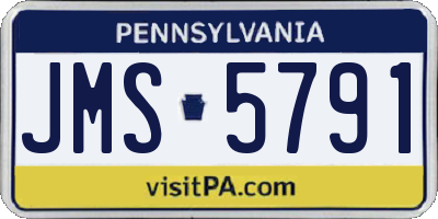 PA license plate JMS5791
