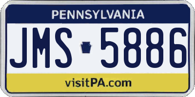 PA license plate JMS5886