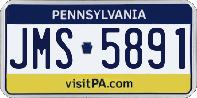 PA license plate JMS5891