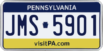 PA license plate JMS5901