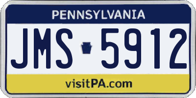 PA license plate JMS5912