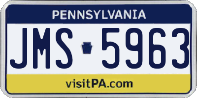 PA license plate JMS5963