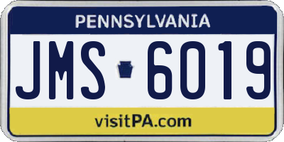 PA license plate JMS6019