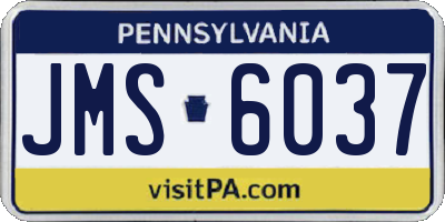 PA license plate JMS6037