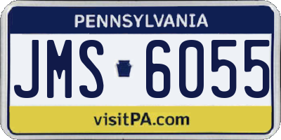 PA license plate JMS6055