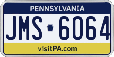 PA license plate JMS6064