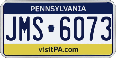 PA license plate JMS6073