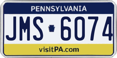 PA license plate JMS6074