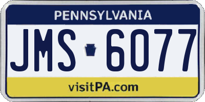 PA license plate JMS6077
