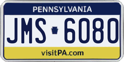 PA license plate JMS6080