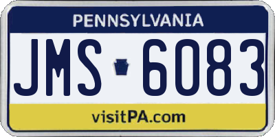 PA license plate JMS6083