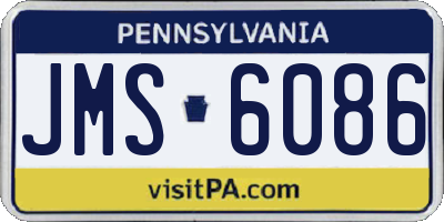 PA license plate JMS6086