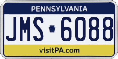 PA license plate JMS6088