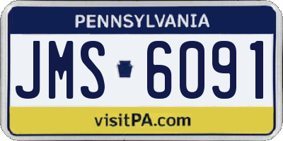 PA license plate JMS6091