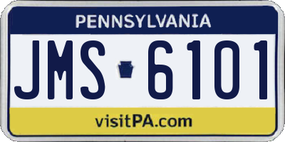 PA license plate JMS6101