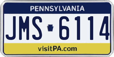 PA license plate JMS6114