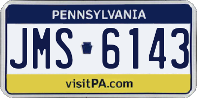 PA license plate JMS6143