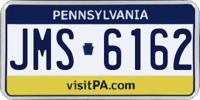 PA license plate JMS6162