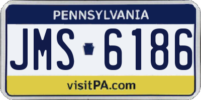 PA license plate JMS6186