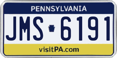 PA license plate JMS6191