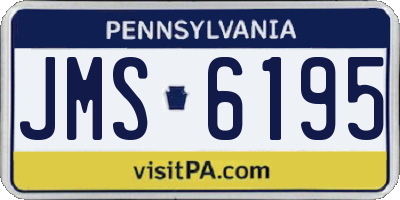 PA license plate JMS6195