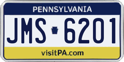 PA license plate JMS6201