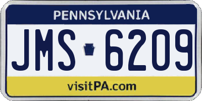 PA license plate JMS6209