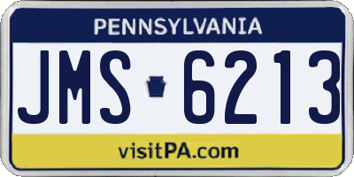 PA license plate JMS6213
