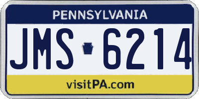 PA license plate JMS6214