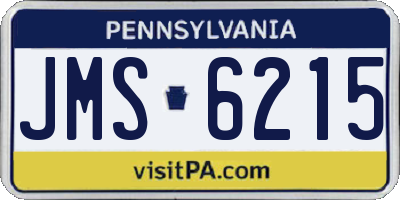 PA license plate JMS6215