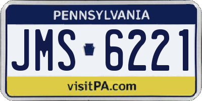 PA license plate JMS6221