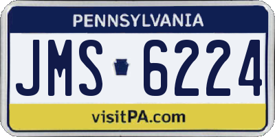 PA license plate JMS6224