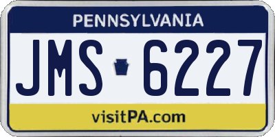 PA license plate JMS6227