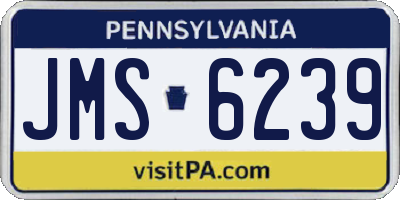PA license plate JMS6239