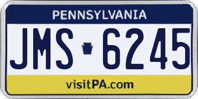 PA license plate JMS6245