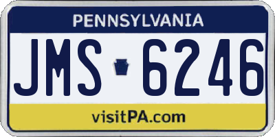 PA license plate JMS6246