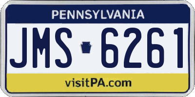 PA license plate JMS6261