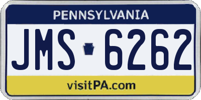 PA license plate JMS6262