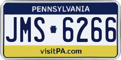 PA license plate JMS6266