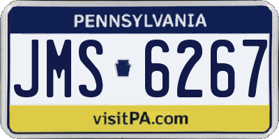 PA license plate JMS6267