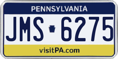 PA license plate JMS6275