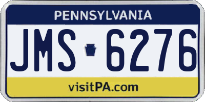 PA license plate JMS6276