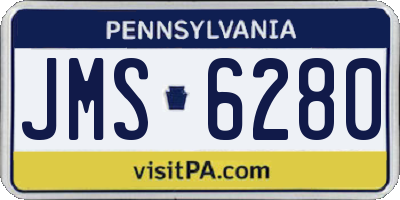 PA license plate JMS6280