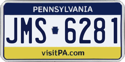 PA license plate JMS6281